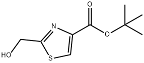 4-Thiazolecarboxylic acid, 2-(hydroxyMethyl)-, 1,1-diMethylethyl ester 化学構造式