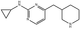 N-环丙基-4-(3-哌啶甲基)-2-嘧啶胺,1263282-23-0,结构式