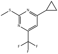 4-cyclopropyl-2-(Methylthio)-6-(trifluoroMethyl)pyriMidine Struktur