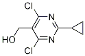 (4,6-二氯-2-环丙基嘧啶-5-基)甲醇,1263283-21-1,结构式