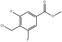 4-氯甲基-3,5-二氟-苯甲酸甲酯,1263283-69-7,结构式