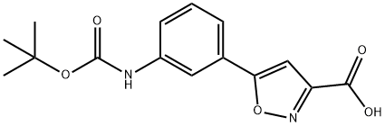 5-(3-(tert-butoxycarbonylamino)phenyl)isoxazole-3-carboxylic acid Struktur