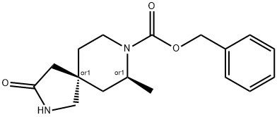 (5R,7S)-benzyl 7-Methyl-3-oxo-2,8-diazaspiro[4.5]decane-8-carboxylate 结构式