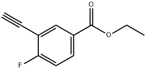3-エチニル-4-フルオロ安息香酸エチル 化学構造式