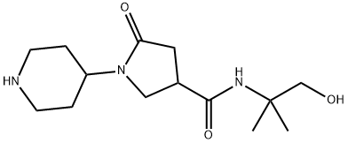 N-(1-hydroxy-2-Methylpropan-2-yl)-5-oxo-1-(piperidin-4-yl)pyrrolidine-3-carboxaMide Structure