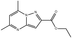 5,7-Dimethyl-pyrazolo[1,5-a]pyrimidine-2-carboxylic acid ethyl ester, 1263285-54-6, 结构式