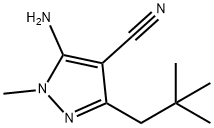 5-aMino-3-(2,2-diMethylpropyl)-1-Methyl-1H-
pyrazole-4-carbonitrile 结构式