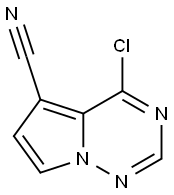 Pyrrolo[2,1-f][1,2,4]triazine-5-carbonitrile, 4-chloro- 结构式