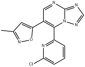 5-(7-(6-Chloropyridin-2-yl)-[1,2,4]triazolo[1,5-a]pyriMidin-6-yl)-3-Methylisoxazole Struktur