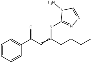 2-Hepten-1-one, 3-((4-amino-4H-1,2,4-triazol-3-yl)thio)-1-phenyl- 结构式