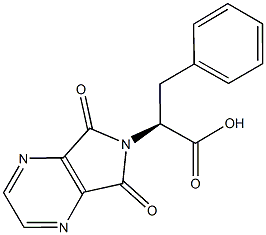 2-(5,7-dioxo-5,7-dihydro-6H-pyrrolo[3,4-b]pyrazin-6-yl)-3-phenylpropanoic acid Structure