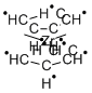 ビス(シクロペンタジエニル)ジメチルジルコニウム(IV) 化学構造式