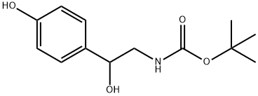 (2-羟基-2-(4-羟基苯基)乙基)氨基甲酸叔丁酯 结构式