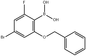 2-(benzyloxy)-4-broMo-6-fluorophenylboronic acid Structure