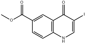 3-Iodo-4-oxo-1,4-dihydro-quinoline-6-carboxylic acid Methyl ester Structure