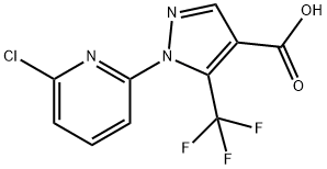 1H-pyrazole-4-carboxylic acid, 1-(6-chloropyridin-2-yl)-5-(trifluoroMethyl)- Structure