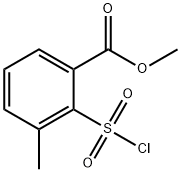 2-(氯磺酰基)-3-甲基苯甲酸甲酯 结构式