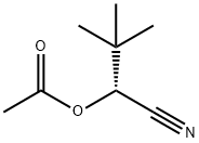 R-2-乙酰氧基-3,3-二甲基丁腈 结构式