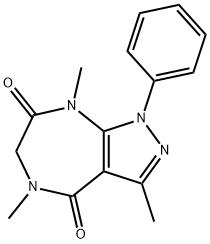 1-phenyl-3,5,8-trimethyl-1,4,5,6,7,8-hexahydropyrazolo(3,4-e)(1,4)diazepin-4,7-dione Structure