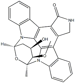 4'-demethylamino-4'-hydroxystaurosporine 化学構造式