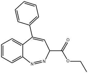 5-Phenyl-3H-1,2-benzodiazepine-3-carboxylic acid ethyl ester,126580-17-4,结构式