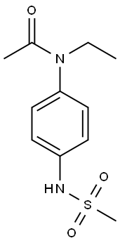 N-エチル-N-[4-[(メチルスルホニル)アミノ]フェニル]アセトアミド 化学構造式
