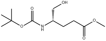 (S)-METHYL 4-(TERT-BUTOXYCARBONYLAMINO)-5-HYDROXYPENTANOATE Struktur