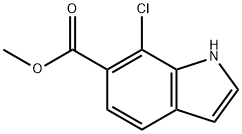 1H-Indole-6-carboxylic acid, 7-chloro-, Methyl ester 化学構造式
