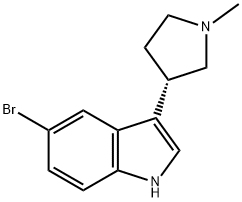 5-broMo-3-((S)-1-Methylpyrrolidin-3-yl)-1H-indole 化学構造式