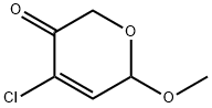 2H-Pyran-3(6H)-one,  4-chloro-6-methoxy- 结构式