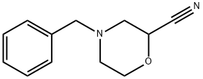 4-苄基吗啉-2-甲腈 结构式