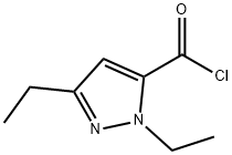1H-Pyrazole-5-carbonyl chloride, 1,3-diethyl- (9CI) 结构式
