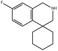 7'-fluoro-2',3'-dihydro-1'H-spiro[cyclohexane-1,4'-isoquinoline] 结构式