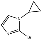 2-ブロモ-1-シクロプロピル-1H-イミダゾール 化学構造式