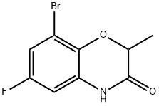 8-Bromo-6-fluoro-2-methyl-2,4-dihydro-1,4-benzoxazin-3-one, 1267046-92-3, 结构式