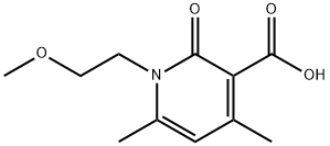 1-(2-Methoxyethyl)-4,6-dimethyl-2-oxo-1,2-dihydropyridine-3-carboxylic acid 化学構造式