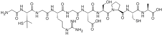 H-GLY-PEN-GLY-ARG-GLY-ASP-SER-PRO-CYS-ALA-OH Structure