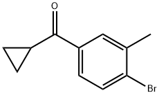 (4-Bromo-3-methylphenyl)(cyclopropyl)methanone Structure