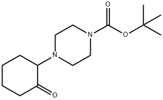 tert-Butyl 4-(2-oxocyclohexyl)piperazine-1-carboxylate 化学構造式