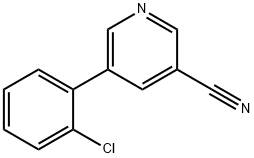 5-(2-chlorophenyl)pyridine-3-carbonitrile 化学構造式