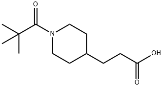 3-[1-(2,2-diMethylpropanoyl)piperidin-4-yl]propanoic acid 化学構造式