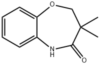 3,3-ジメチル-2,3-ジヒドロ-1,5-ベンズオキソアゼピン-4(5H)-オン 化学構造式