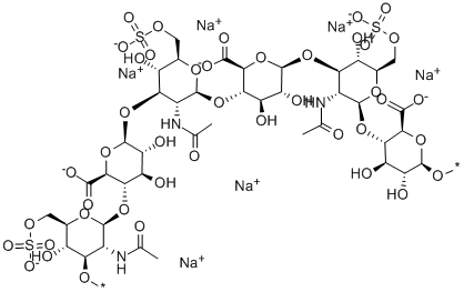 コンドロイチン硫酸Cナトリウム塩(SHARK) 化学構造式