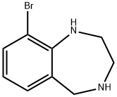 9-broMo-2,3,4,5-tetrahydro-1H-benzo[e][1,4]diazepine 化学構造式