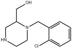 1-[(2-Chlorophenyl)Methyl]-2-piperazineMethanol 化学構造式