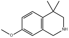 7-Methoxy-4,4-diMethyl-1,2,3,4-tetrahydroisoquinoline 化学構造式