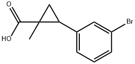 2-(3-BroMo-phenyl)-1-Methyl-cyclopropanecarboxylic acid 化学構造式