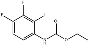 ETHYL 3,4-DIFLUORO-2-IODOPHENYLCARBAMATE 结构式