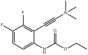 ETHYL 3,4-DIFLUORO-2-((TRIMETHYLSILYL)ETHYNYL)PHENYLCARBAMATE 结构式