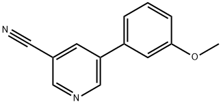 5-(3-甲氧苯基)氰吡啶, 1268095-80-2, 结构式